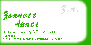 zsanett apati business card